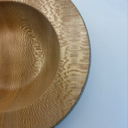 Wooden bowl with paint effect
