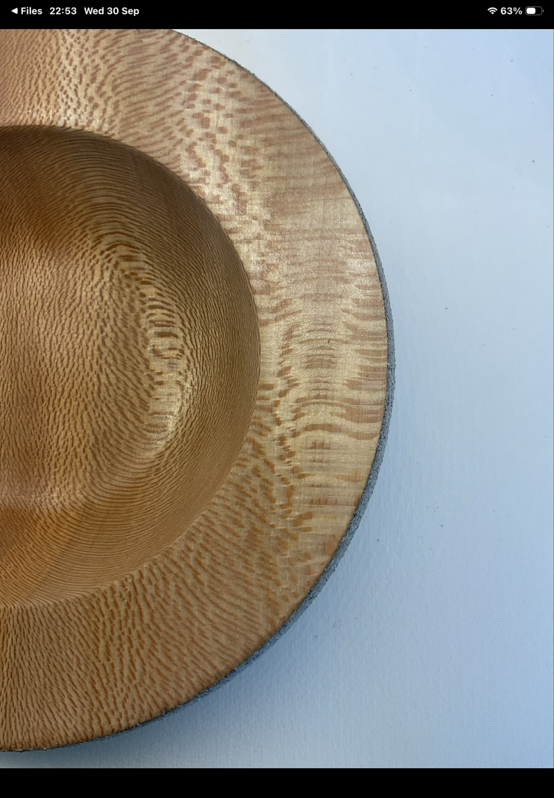 Wooden bowl with paint effect