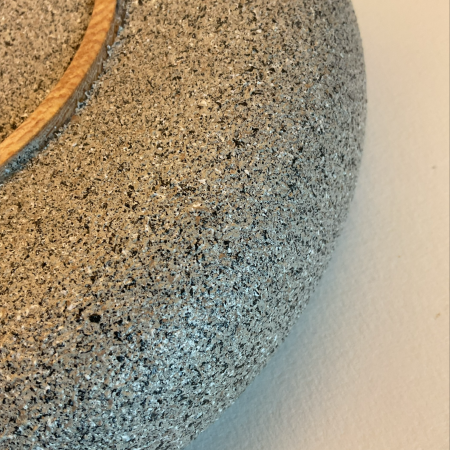 Wooden bowl with paint effect