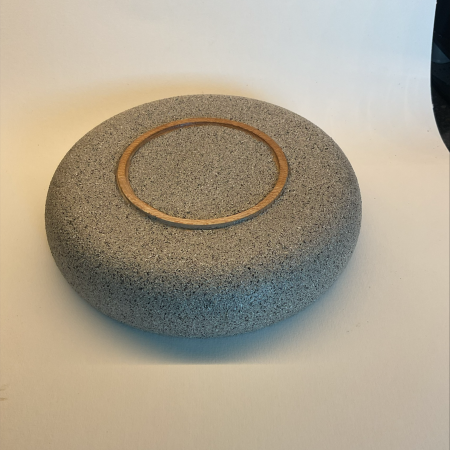 Wooden bowl with paint effect