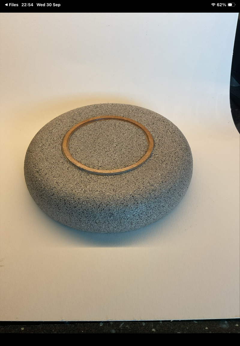 Wooden bowl with paint effect