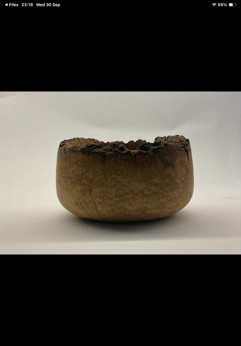 Natural edged bowl