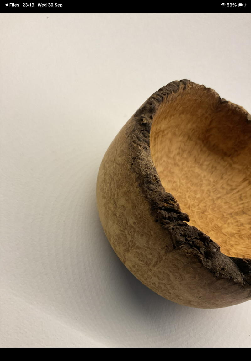 Natural edged bowl