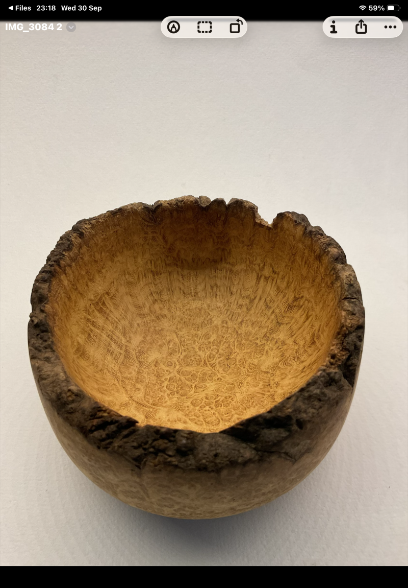 Natural edged bowl