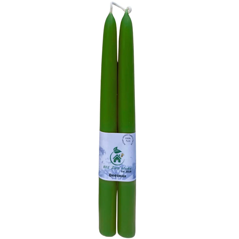 9" Pure Beeswax Taper Candles | Hand-Dipped Coloured Dinner Candles