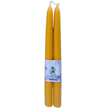 9" Pure Beeswax Taper Candles | Hand-Dipped Coloured Dinner Candles