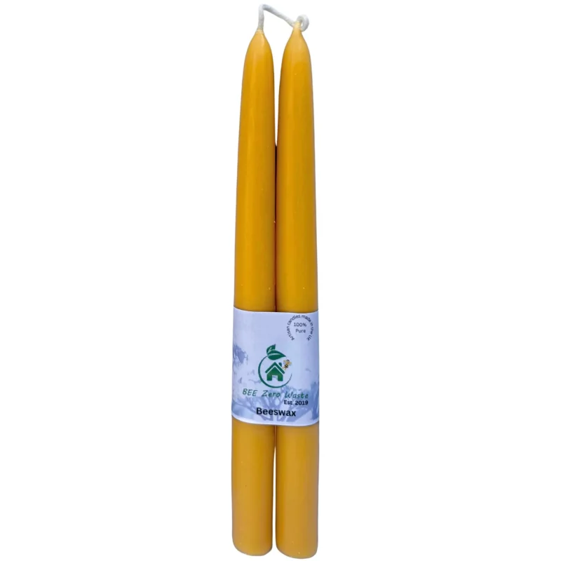 9" Pure Beeswax Taper Candles | Hand-Dipped Coloured Dinner Candles