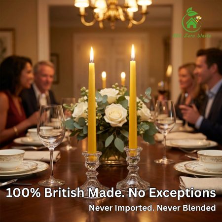 9" Pure Beeswax Taper Candles | Hand-Dipped Coloured Dinner Candles