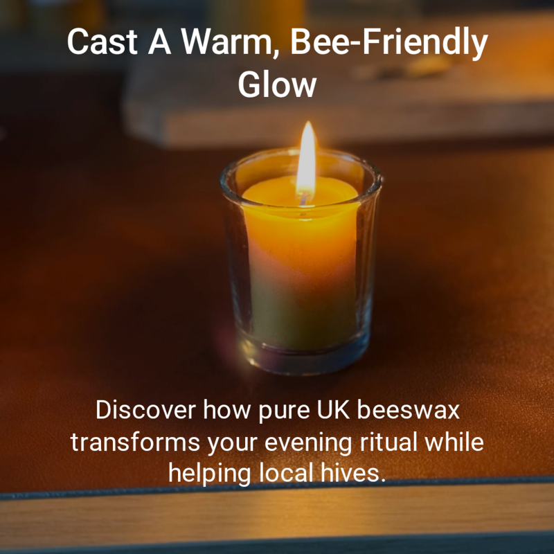Hand-Poured Beeswax Votives – Set of 7 | 18-Hour Burn | Handmade UK