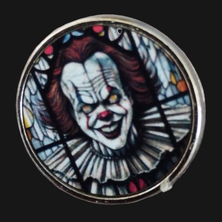 Clown Lapel Pin Badge - Creepy Horror Clown Pin 2.5cm