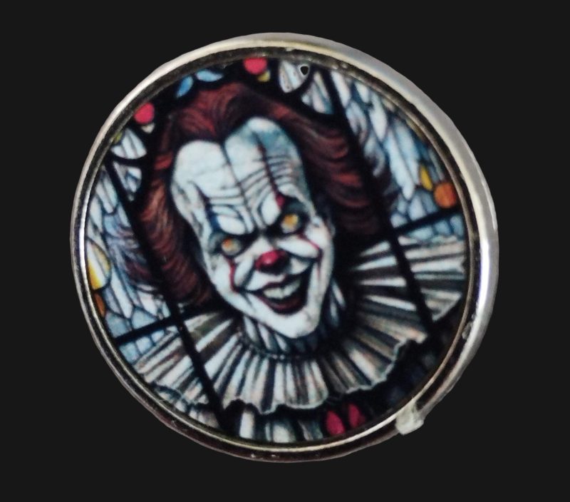 Clown Lapel Pin Badge - Creepy Horror Clown Pin 2.5cm