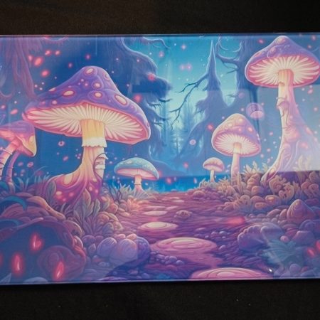 Whimsical Mushroom Glass Placemat & Chopping Board - Magical Kitchen Decor