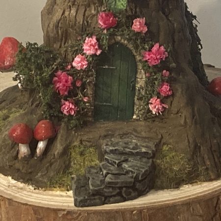 Antique Ink Bottle Fairy House | Handmade Woodland Cottage Diorama | Enchanted Fairy Garden