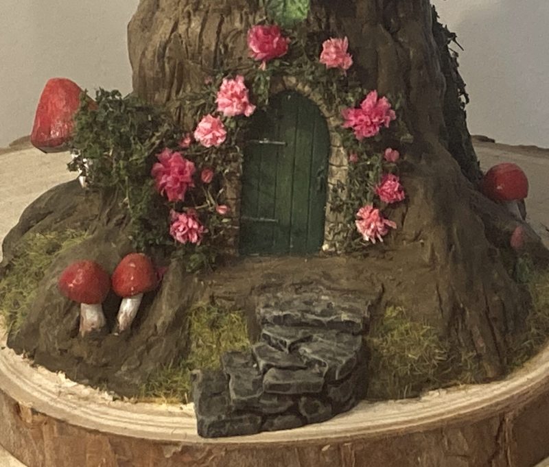 Antique Ink Bottle Fairy House | Handmade Woodland Cottage Diorama | Enchanted Fairy Garden
