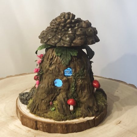 Antique Ink Bottle Fairy House | Handmade Woodland Cottage Diorama | Enchanted Fairy Garden