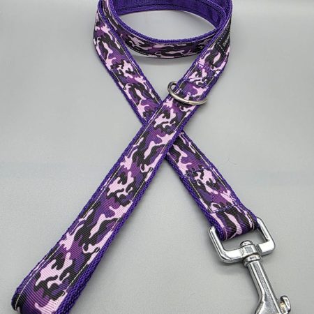 purple camo dog lead to show example of lead