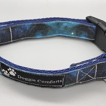 25mm blue galaxy dog collar