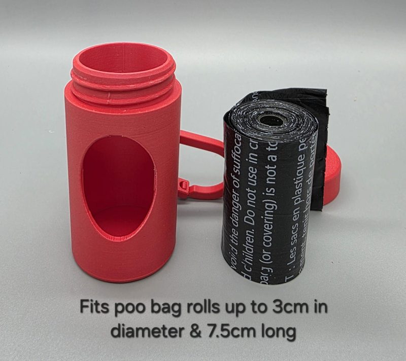 Poo bag roll holder