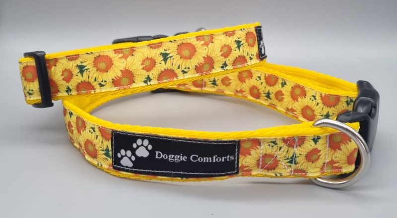 25mm sunflower dog collars