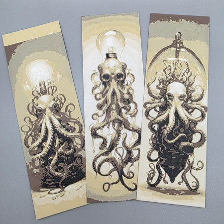 Steampunk themed Octopus Bookmarks