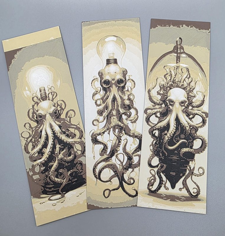 Steampunk themed Octopus Bookmarks