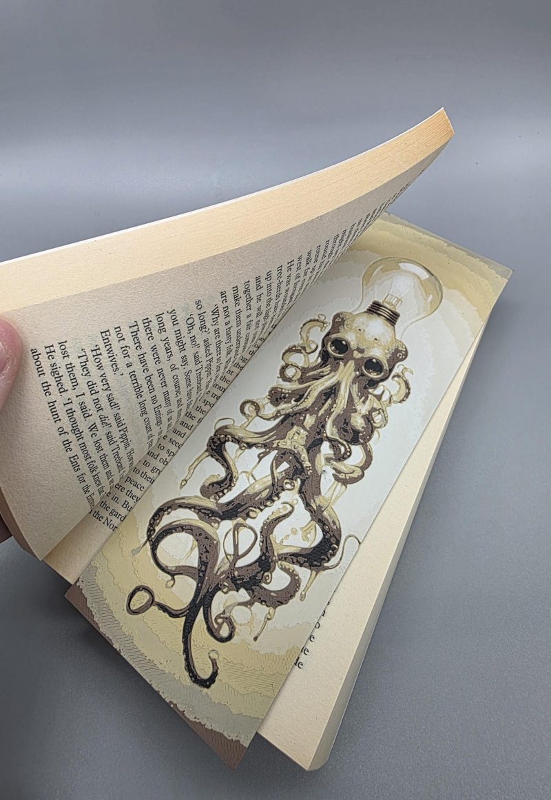 Steampunk themed Octopus Bookmarks