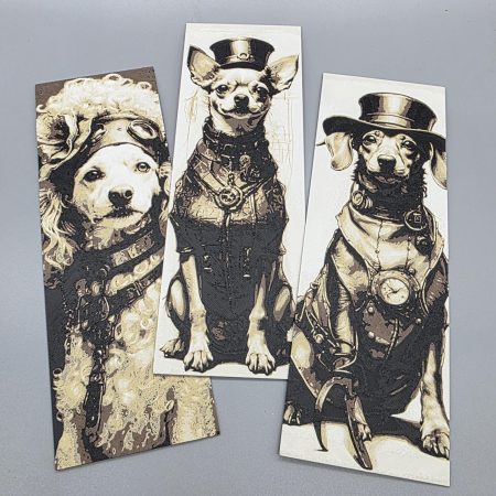 Steampunk Dog themed Bookmarks