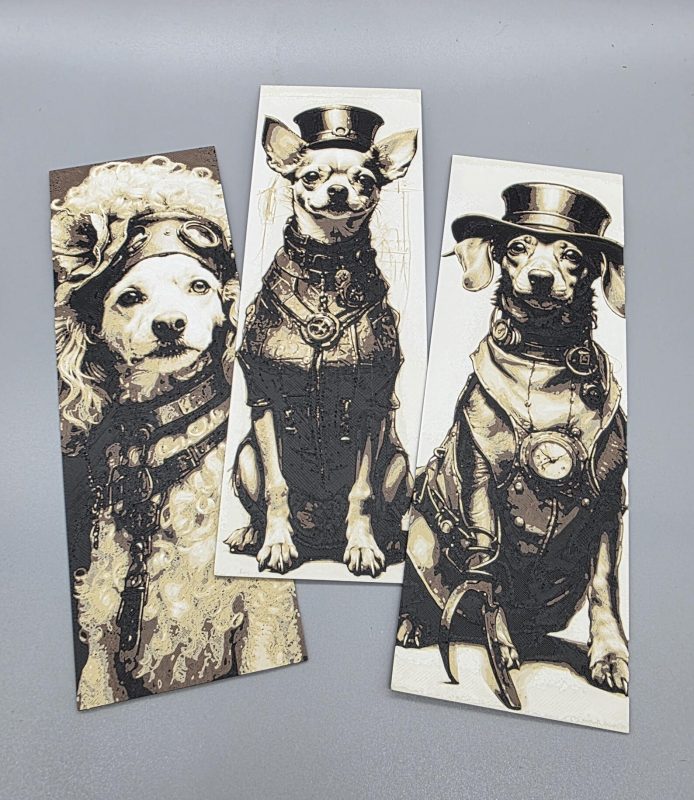 Steampunk Dog themed Bookmarks