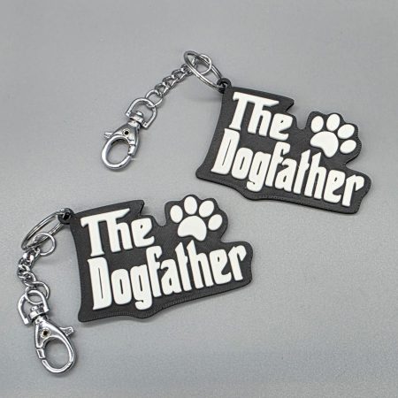 The Dogfather keychain/keyring