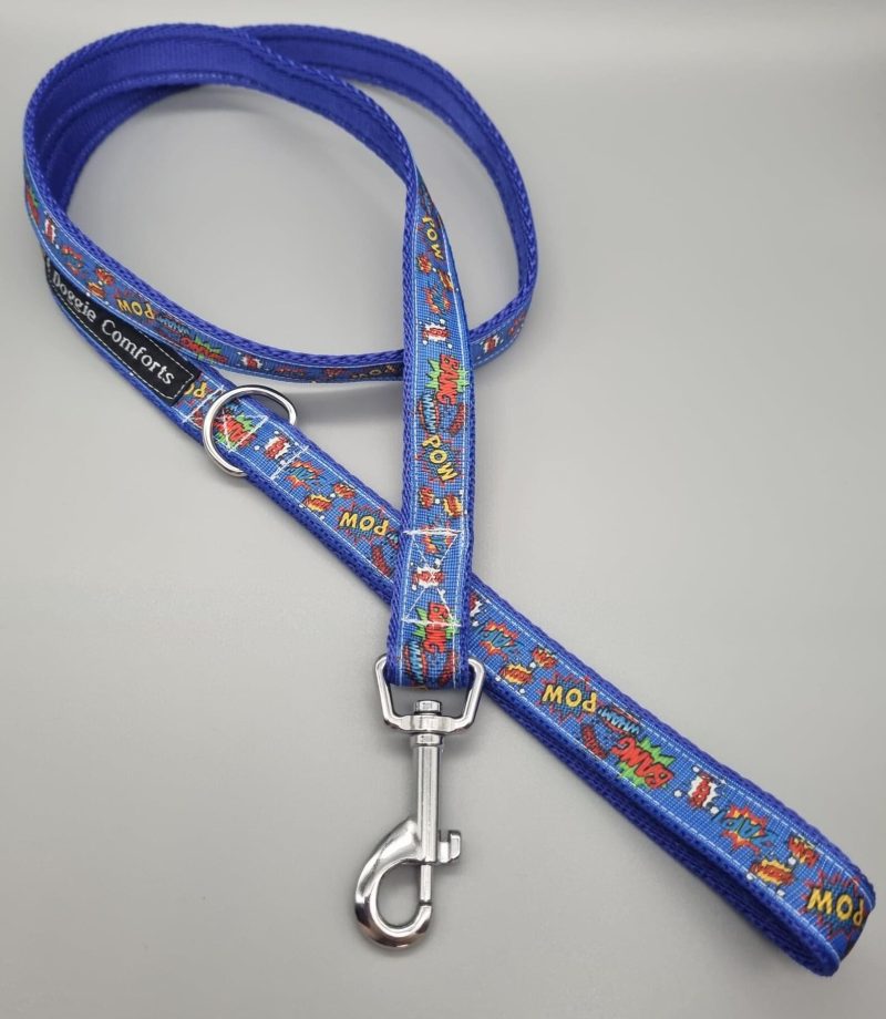 Crash, bang, pow dog collars/martingales & leads.