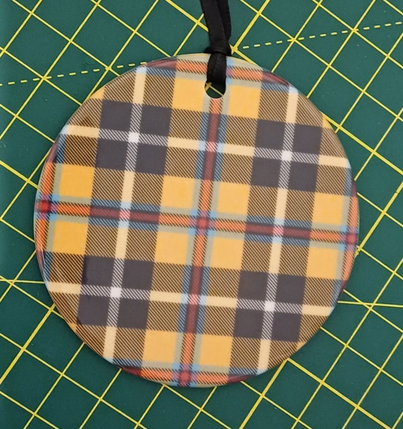 National Tartan – Ceramic Round