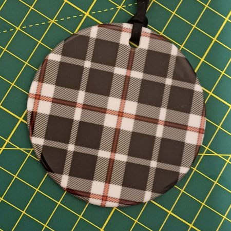 St Piran's Tartan – Ceramic Round