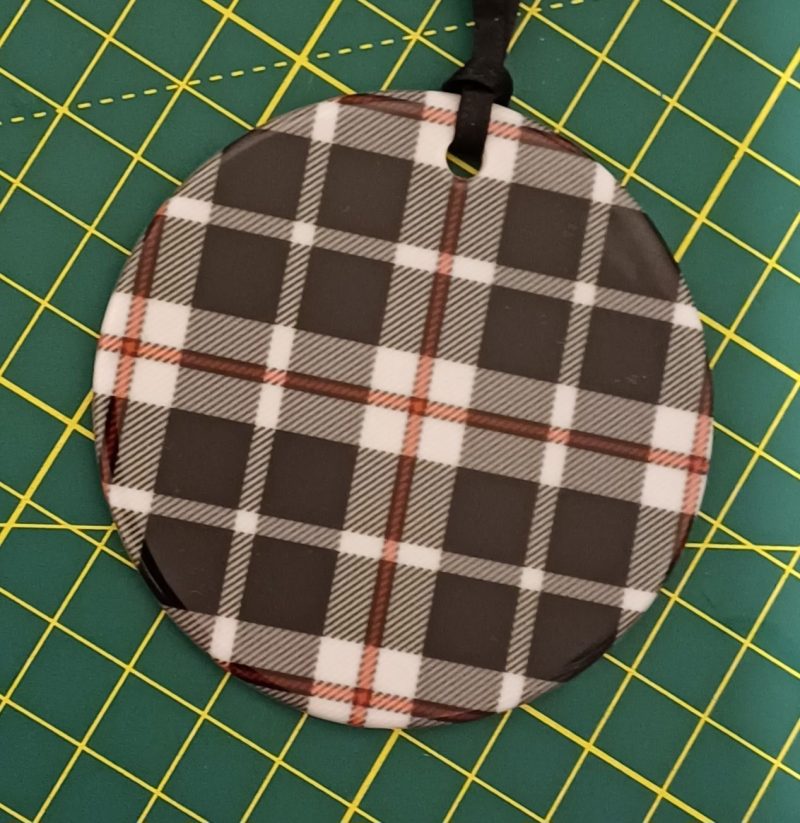 St Piran's Tartan – Ceramic Round