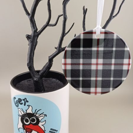 St Piran's Tartan – Ceramic Round