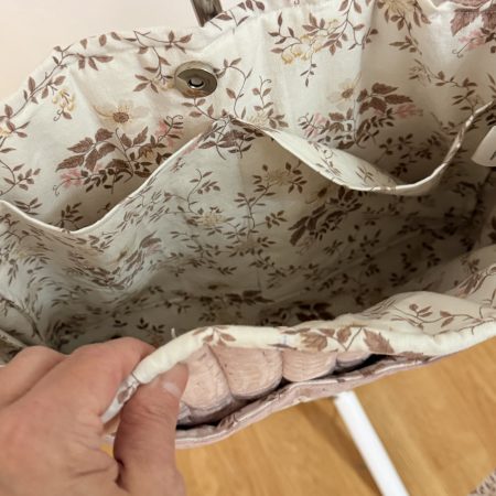 Handmade quilted tote bag-dusty pink