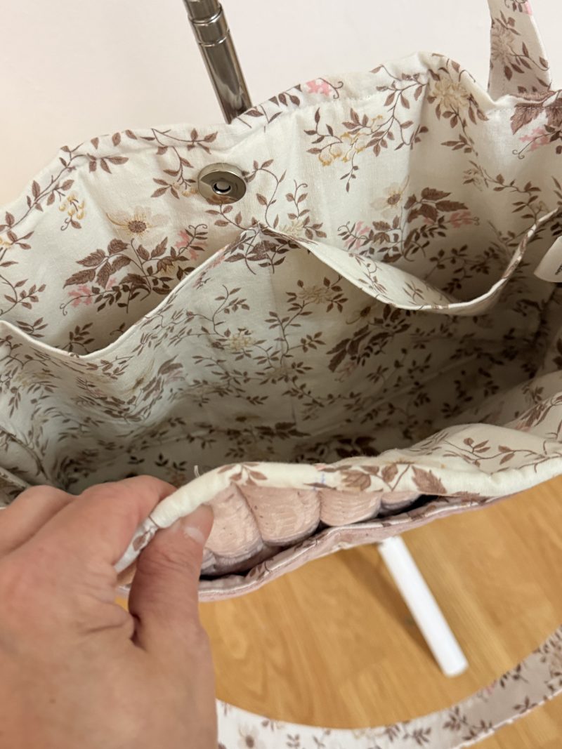 Handmade quilted tote bag-dusty pink