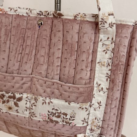 Handmade quilted tote bag-dusty pink
