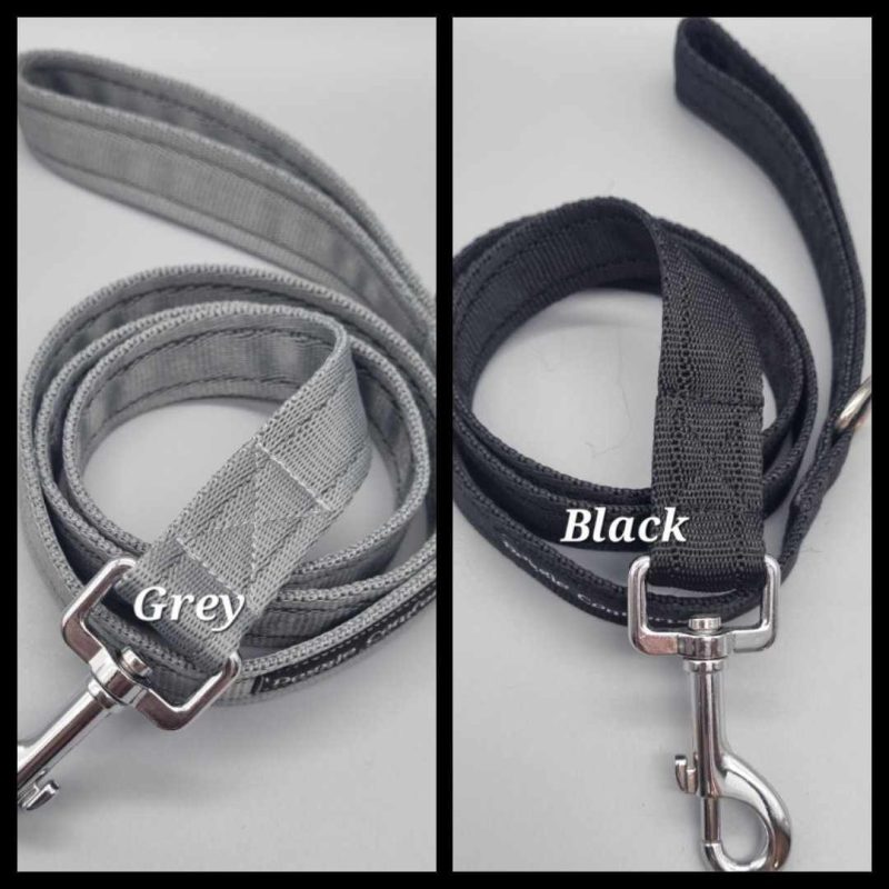 grey & black dog leads