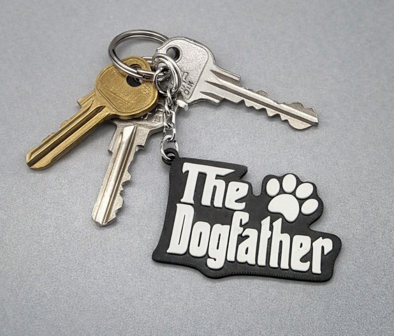 The Dogfather keychain/keyring