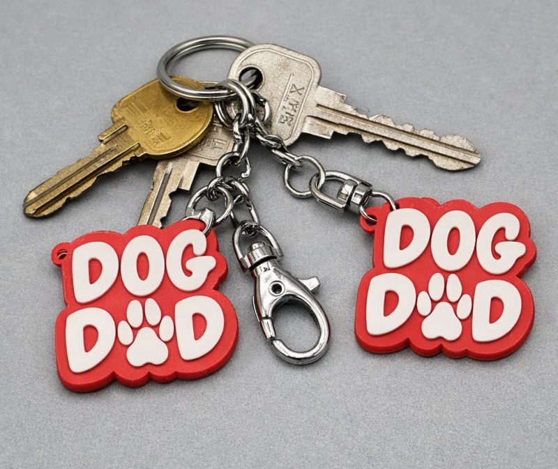 Dog Dad Keychain/Keyring