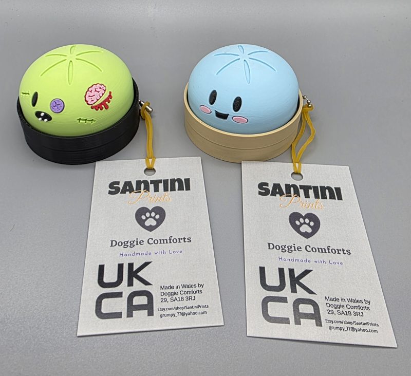 3D Printed Dumpling Clicker Toys - UKCA tested