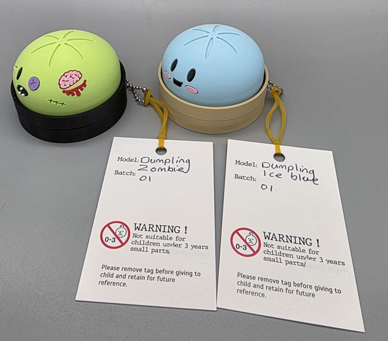 3D Printed Dumpling Clicker Toys - UKCA tested