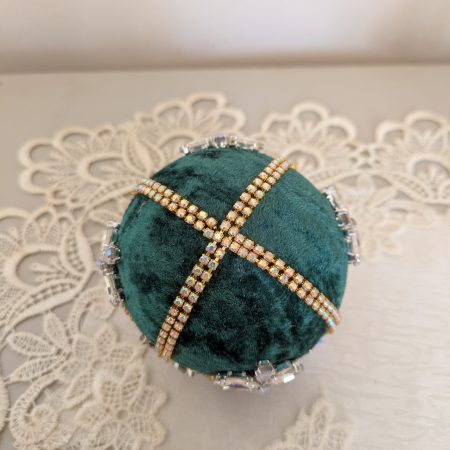Set od 3 big velvet christmas bauble