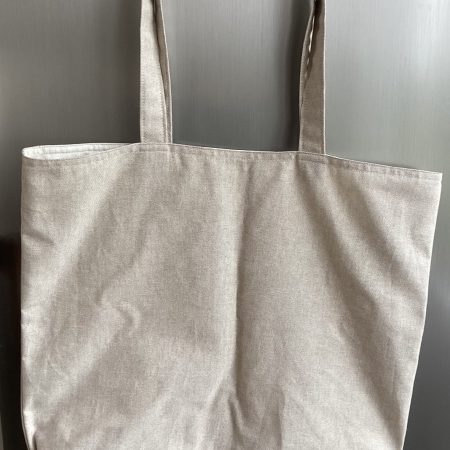 Super Cute Red Robin Themed Lined Beige Cotton Mix Large Tote Bag/Shopping Bag