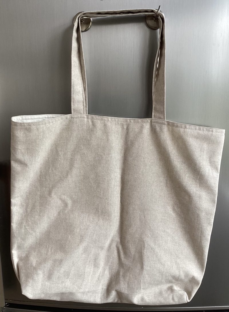 Super Cute Red Robin Themed Lined Beige Cotton Mix Large Tote Bag/Shopping Bag