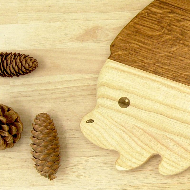 Hedgehog Chopping Board - Oak & Ash Hand Made