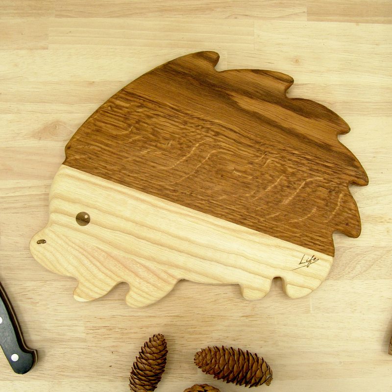 Hedgehog Chopping Board - Oak & Ash Hand Made