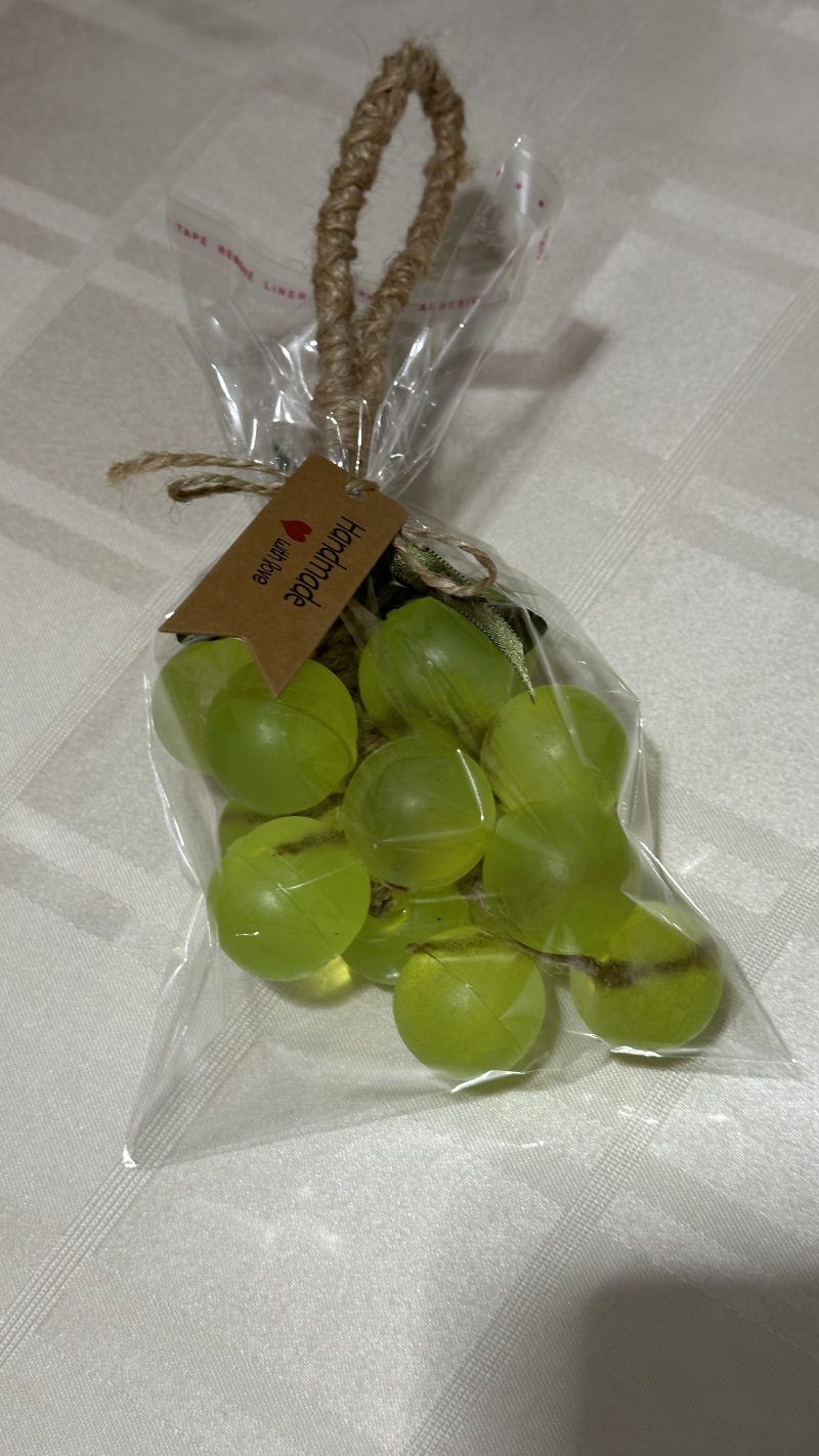 Handmade grapes chaped glycerine soap 150g approx