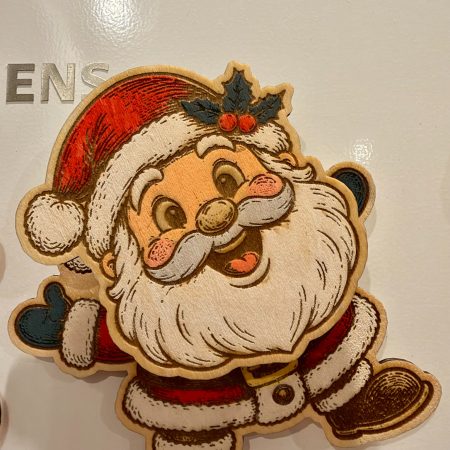 Hand-Painted Swinging Wooden Christmas Fridge Magnets – 5 Characters