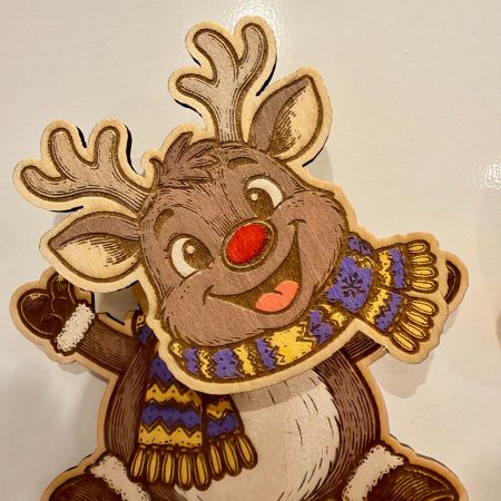 Hand-Painted Swinging Wooden Christmas Fridge Magnets – 5 Characters